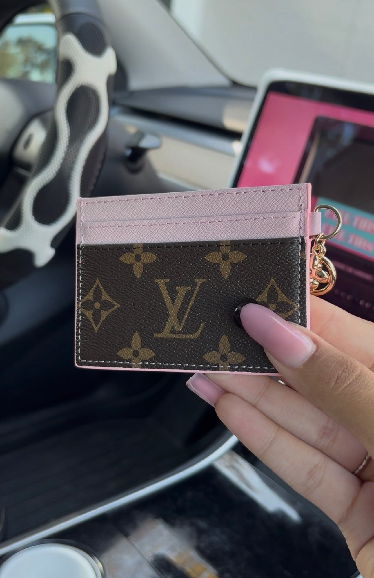 Pink & Brown L wallet  🎀